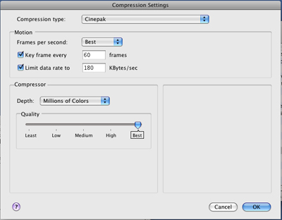 PcP Encodings - AVI (CD 2) - Video Settings